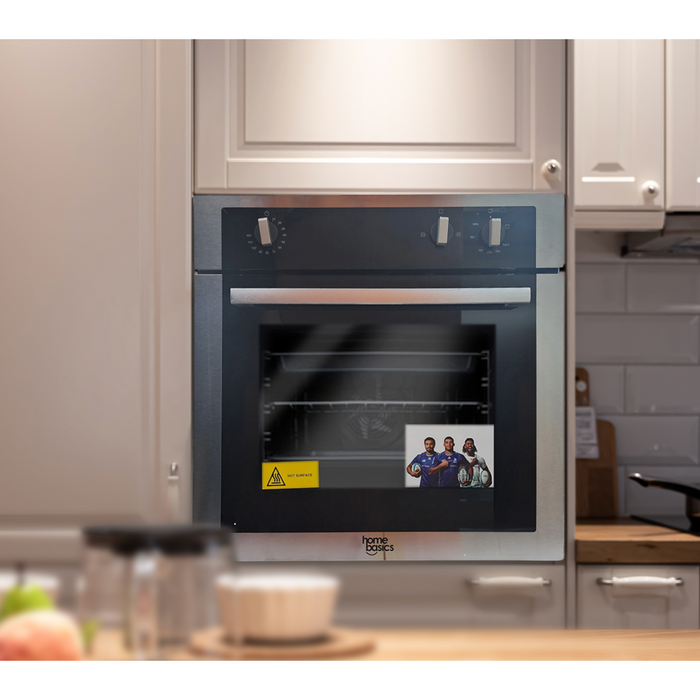 Home Basics Built-In Oven Gas 60cm Stainless Steel