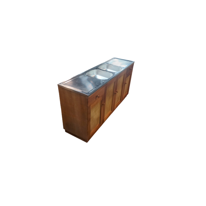 Diamex Premium Stainless Steel Double Sink Bench Unit