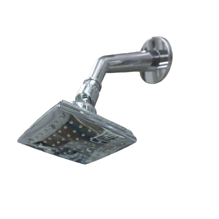 Shine Shower Head Square 4" w/ Arm & Flange